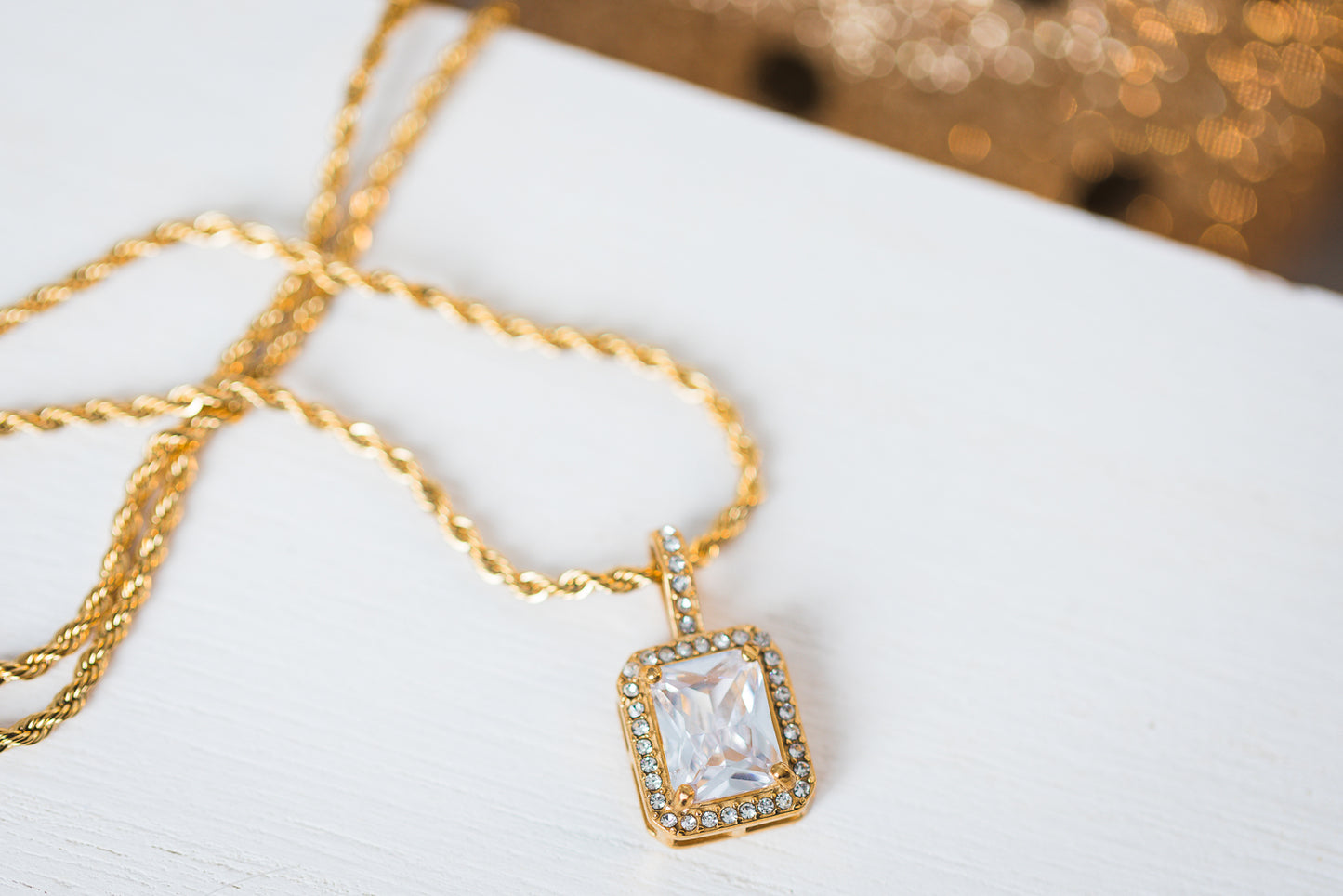 East Naples Emerald Cut Necklace