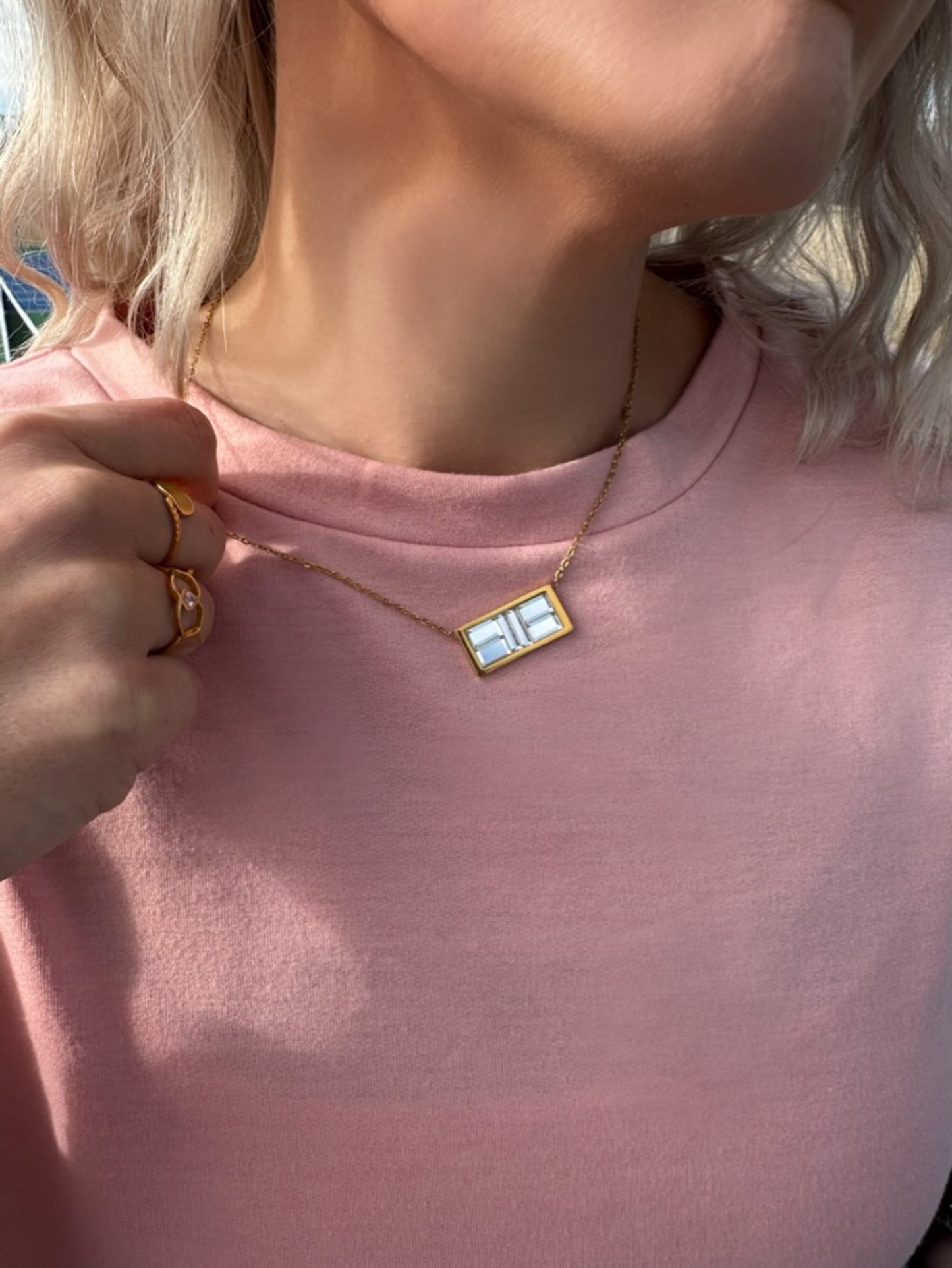 The Courtney - Pickleball Court Necklace