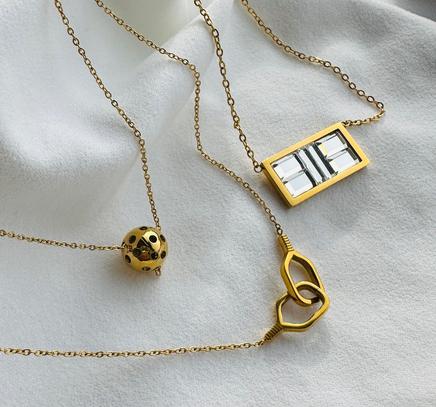 The Courtney - Pickleball Court Necklace